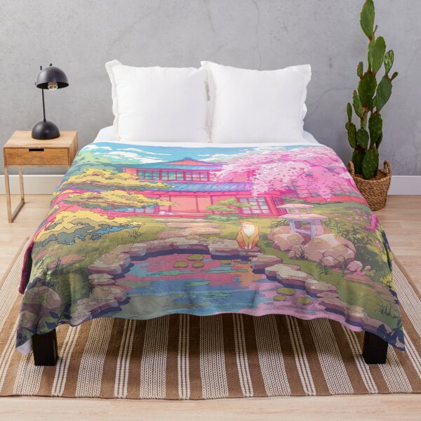 Item preview, Copy of Serene Japanese Garden, Cherry Blossoms and cute cats (pastel colors) designed and sold by AnGoArt.