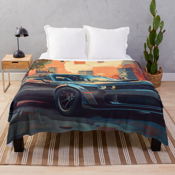 Item preview, Digital Pop Art Painting – Grey Dodge Challenger SRT VII designed and sold by AutoPopStudio.