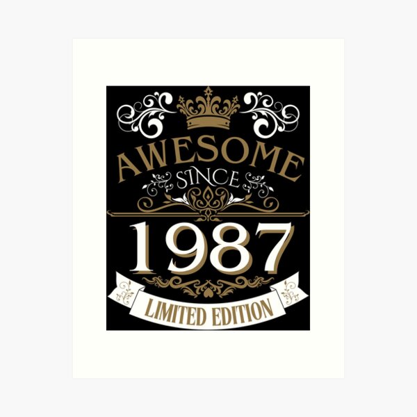 Item preview, Awesome Since 1987 designed and sold by DesingHeven.