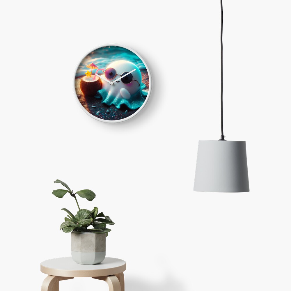 Item preview, Clock designed and sold by NaughtyNiceArt.