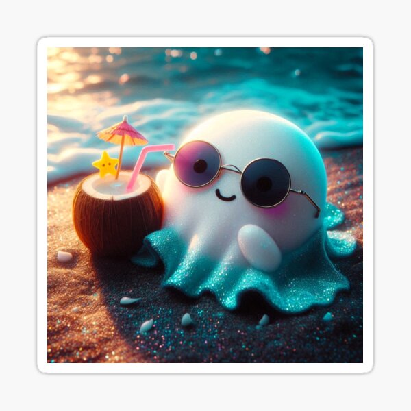 Cute Kawaii Ghosty Friend Sticker