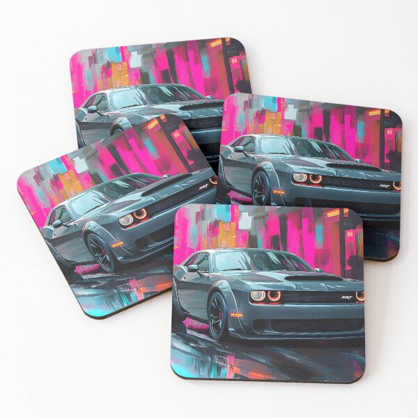 Item preview, Digital Pop Art Painting – Grey Dodge Challenger SRT VIII designed and sold by AutoPopStudio.