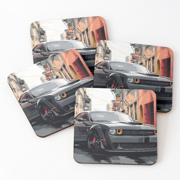 Item preview, Digital Pop Art Painting – Grey Dodge Challenger SRT IX designed and sold by AutoPopStudio.