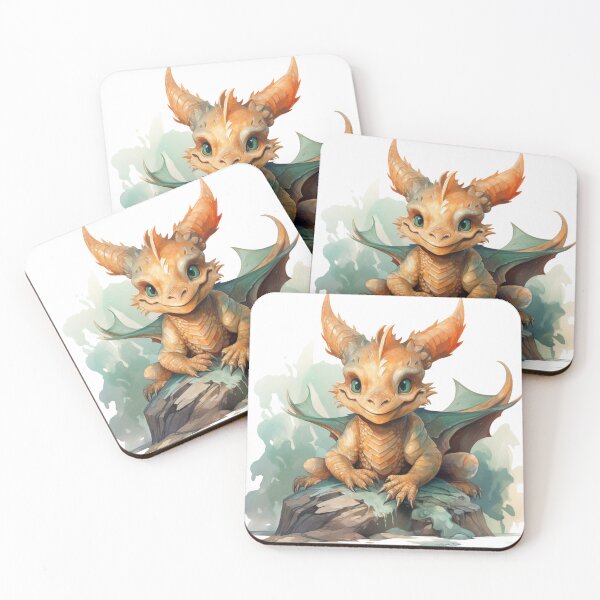 Item preview, Adorable Baby Dragon Fantasy Art Prints designed and sold by paknapat.