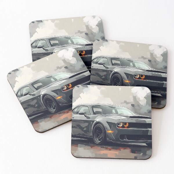 Item preview, Digital Pop Art Painting – Grey Dodge Challenger SRT X designed and sold by AutoPopStudio.