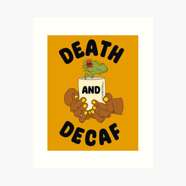 Aperçu de l'œuvre MORT ET DÉCAFÉINÉ (peau brune) créée et vendue par LiveSickDieIll.