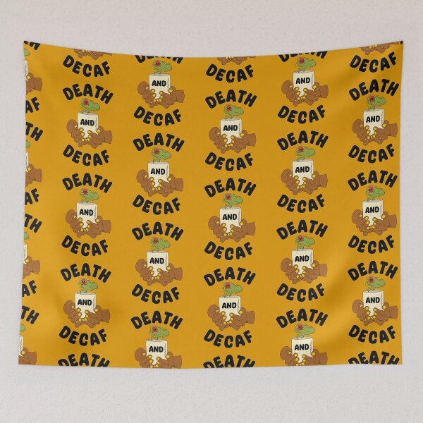 Item preview, DEATH AND DECAF (brown skin) designed and sold by LiveSickDieIll.