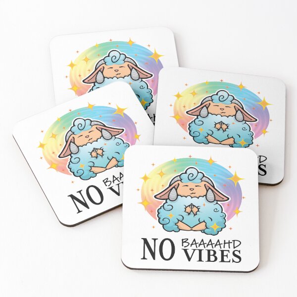 Item preview, ✨ (Blue) No Baaaahd Vibes – Wear the Chill, Spread the Magic! (Black Text) ✨  designed and sold by KitWitch.