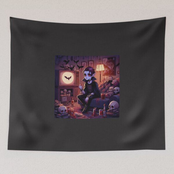 Item preview, Cute Teenage Vampire with red eyes designed and sold by DarkWitch03.
