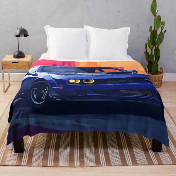 Item preview, Digital Pop Art Painting – Blue Dodge Challenger SRT III designed and sold by AutoPopStudio.