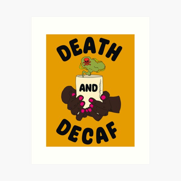 Aperçu de l'œuvre MORT ET DÉCAFÉINÉ (peau foncée) créée et vendue par LiveSickDieIll.