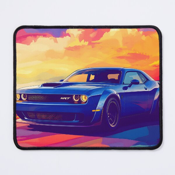 Item preview, Digital Pop Art Painting – Blue Dodge Challenger SRT VI designed and sold by AutoPopStudio.