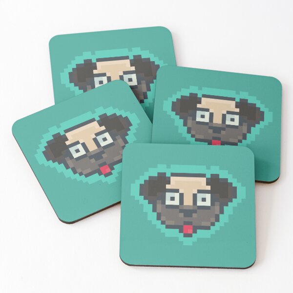 Item preview, Pug Dog - Retro Pixel Art designed and sold by sainguinpixels.