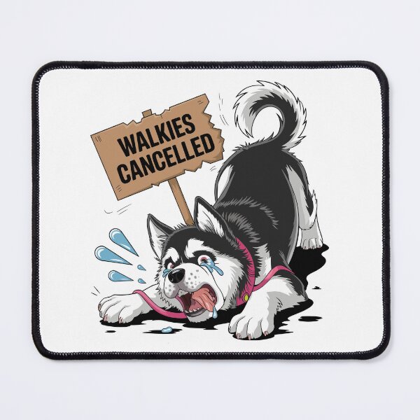 Item preview, Crying Husky – Walkies Cancelled Funny Dog designed and sold by WildlifeInc.