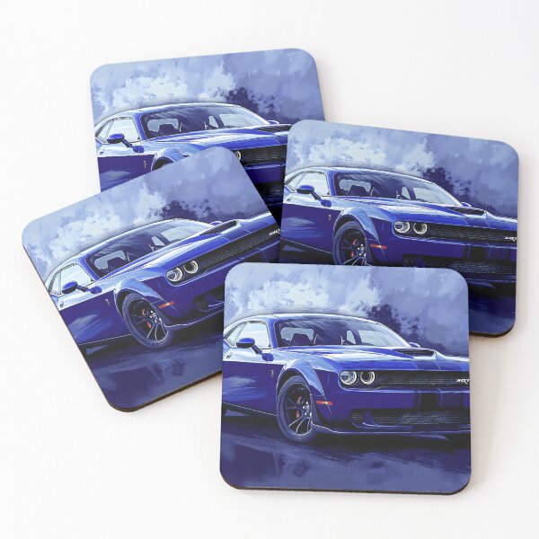 Item preview, Digital Pop Art Painting – Blue Dodge Challenger SRT VIII designed and sold by AutoPopStudio.