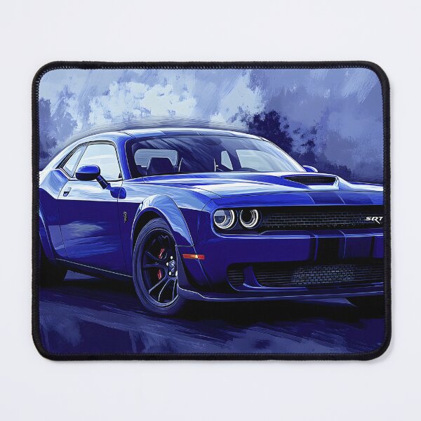 Item preview, Digital Pop Art Painting – Blue Dodge Challenger SRT VIII designed and sold by AutoPopStudio.