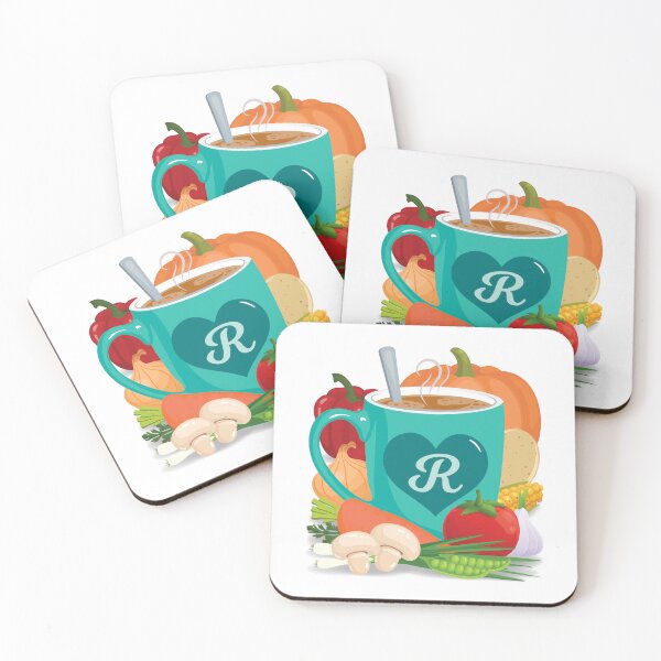 Item preview, Alphabet Soup R - AQUA designed and sold by StellarFX.