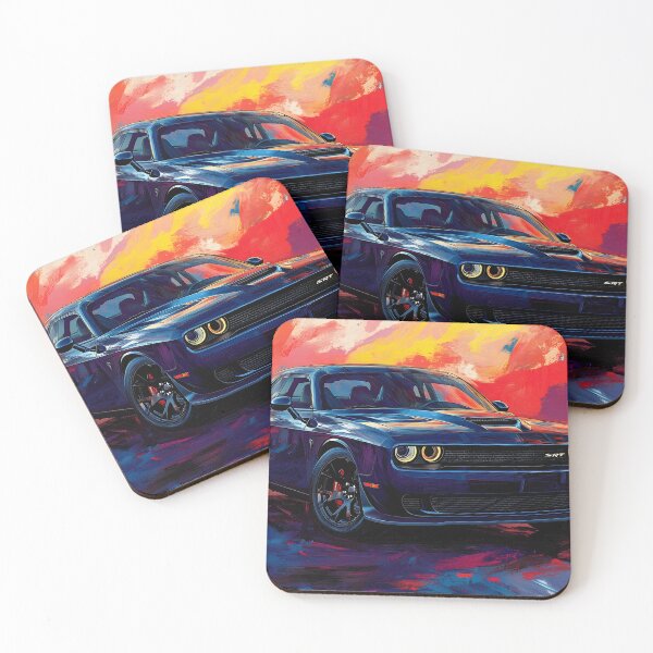 Item preview, Digital Pop Art Painting – Blue Dodge Challenger SRT IX designed and sold by AutoPopStudio.