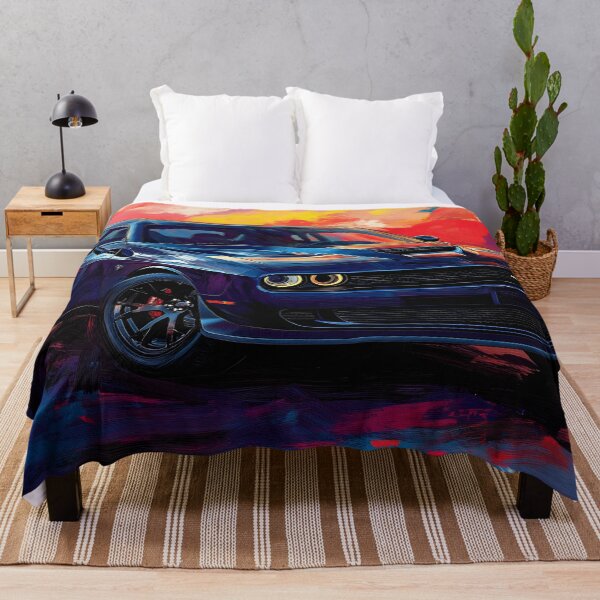 Item preview, Digital Pop Art Painting – Blue Dodge Challenger SRT IX designed and sold by AutoPopStudio.