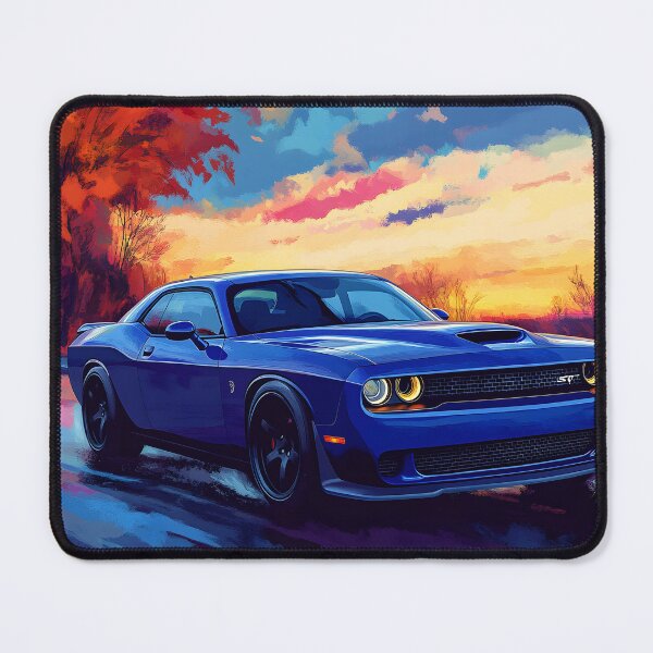 Item preview, Digital Pop Art Painting – Blue Dodge Challenger SRT X designed and sold by AutoPopStudio.