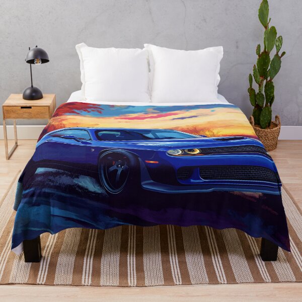 Item preview, Digital Pop Art Painting – Blue Dodge Challenger SRT X designed and sold by AutoPopStudio.