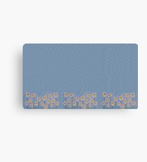 Daisies on Blue Canvas Print