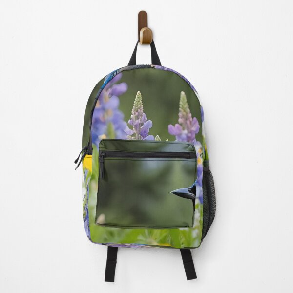 Item preview, Steller's Jay in Cascade Mountain Wildflower Meadow designed and sold by ACuriousshoppe.