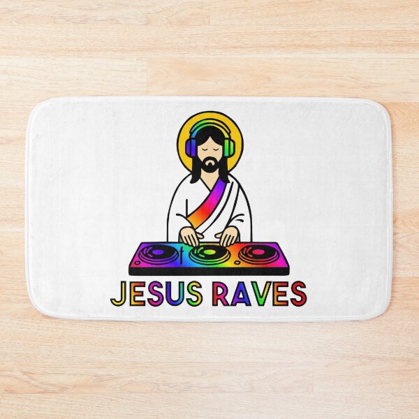 Item preview, Jesus Raves DJ Rainbow designed and sold by KatelynMitalski.