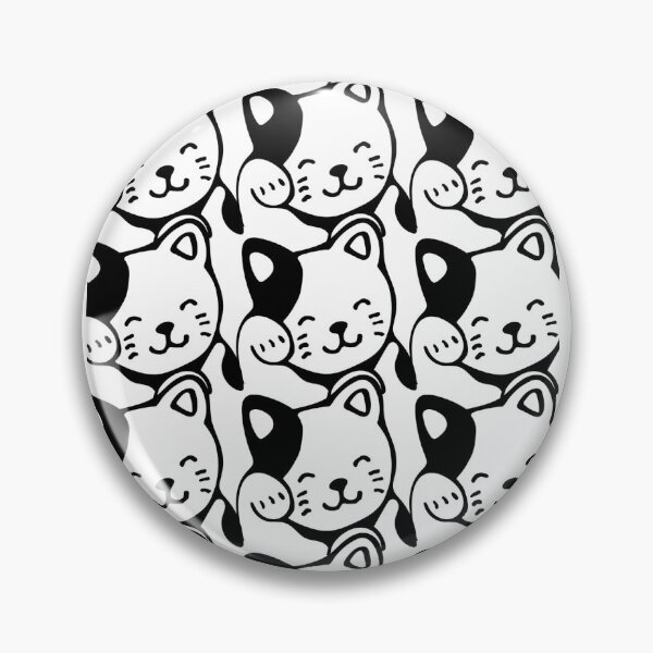 Item preview, Cute Cat Black and White Patterned Background designed and sold by bitebackcobbc.