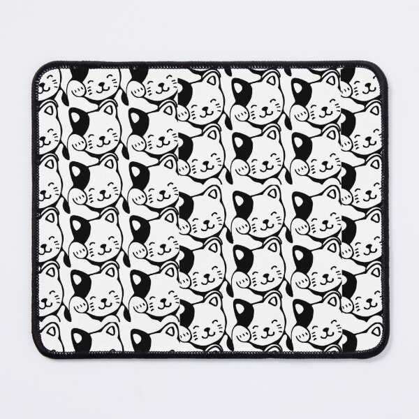 Item preview, Cute Cat Black and White Patterned Background designed and sold by bitebackcobbc.