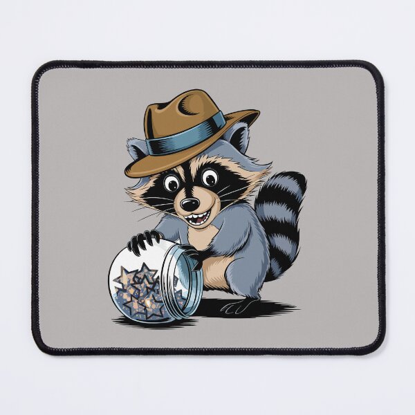 Item preview, Mischievous Raccoon with Star Jar designed and sold by WildlifeInc.
