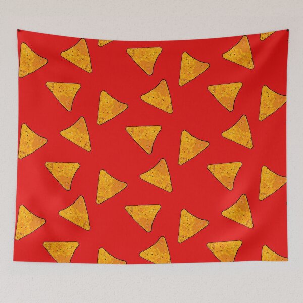 Item preview, Addicted to Corn Chips, Red Background Signage designed and sold by AASparksDesigns.