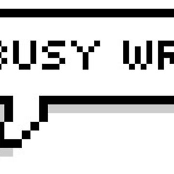 Artwork thumbnail, Too Busy Writing Pixel Speech Bubble by fightwitch