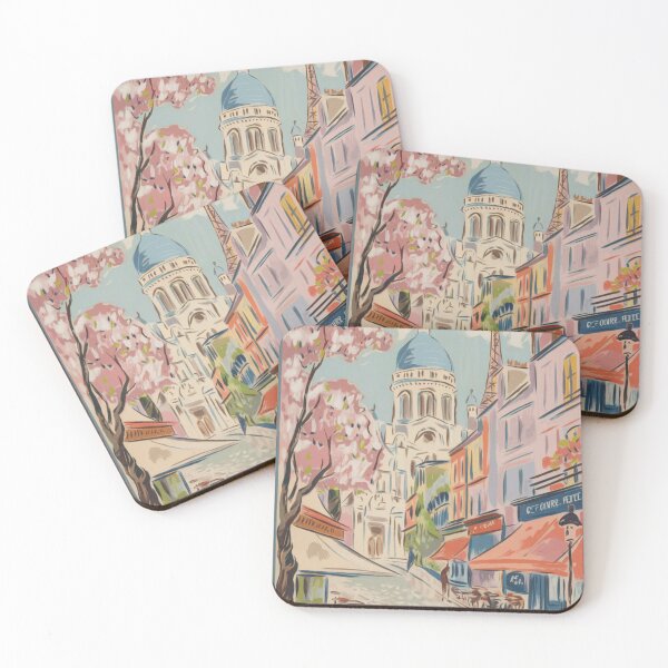 Item preview, Montmartre Paris Travel Poster – Impressionist Painting  designed and sold by CARRAANN.