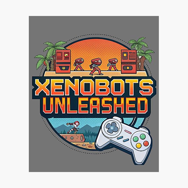 Item preview, Xenobots Unleashed - Retro Video Game T-Shirt designed and sold by Lucky Dog Merch.