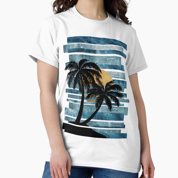 Vista previa del artículo con la obra «Franjas de puesta de sol oceánicas tropicales», diseñado y vendido por maryedenoa.