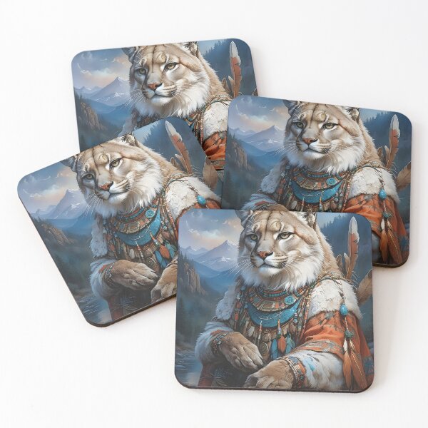 Item preview, Animal People: Cougar Shaman Elder designed and sold by ACuriousshoppe.