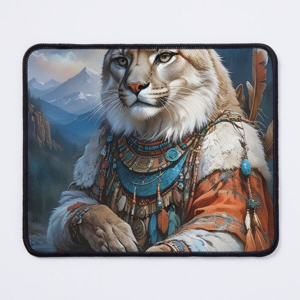 Item preview, Animal People: Cougar Shaman Elder designed and sold by ACuriousshoppe.