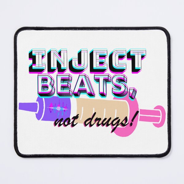 Item preview, Inject Beats, Not Drugs! designed and sold by AZ-402Designs.