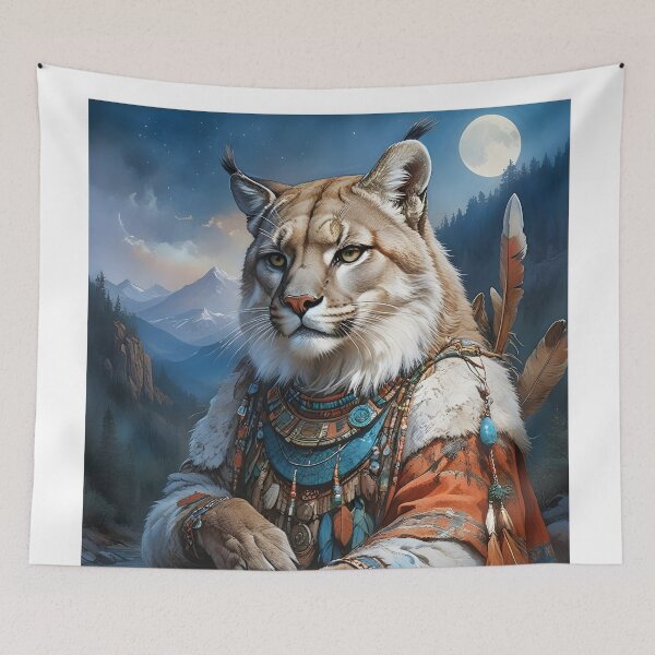 Item preview, Animal People: Cougar Shaman Elder designed and sold by ACuriousshoppe.