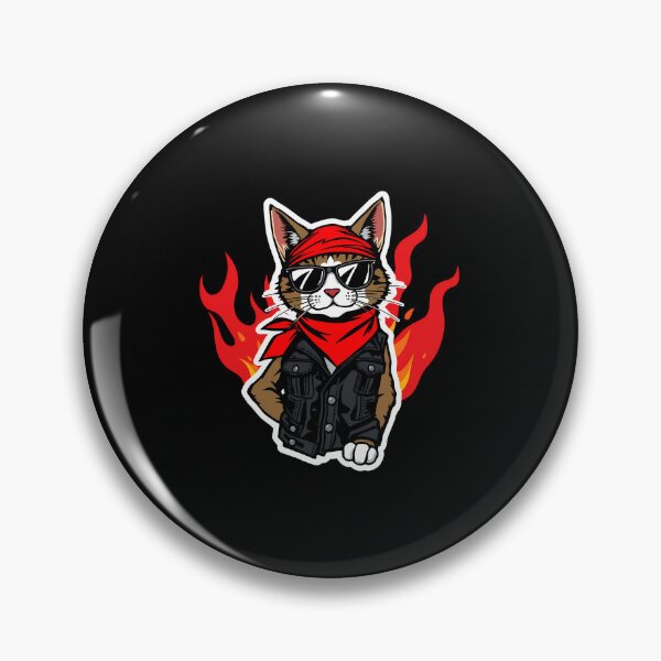 Item preview, Badass Cat Biker Gang – The Coolest Feline on Two Wheels designed and sold by Meow Cat.