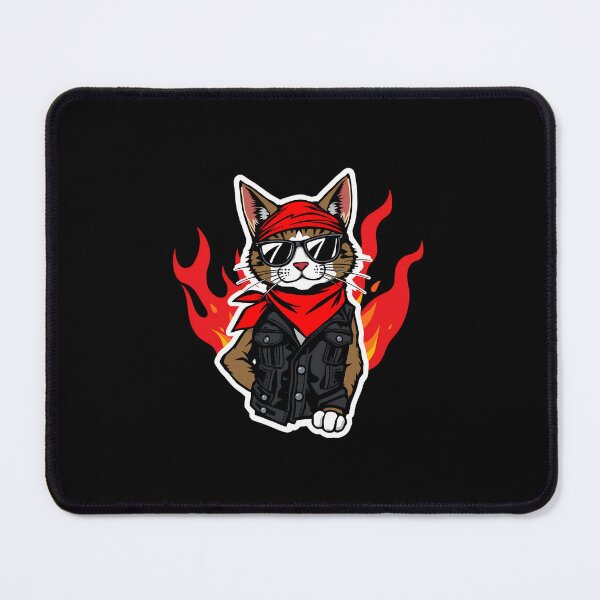 Item preview, Badass Cat Biker Gang – The Coolest Feline on Two Wheels designed and sold by Meow Cat.