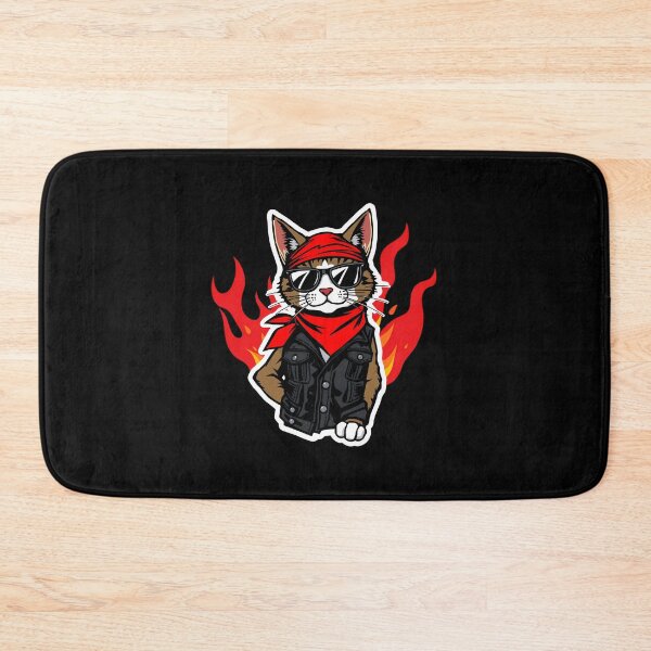 Item preview, Badass Cat Biker Gang – The Coolest Feline on Two Wheels designed and sold by Meow Cat.
