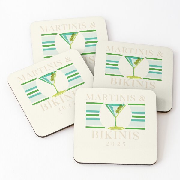 Item preview, Martinis and Bikinis Retro Bachelorette Theme designed and sold by Stickers by @molllyclare.
