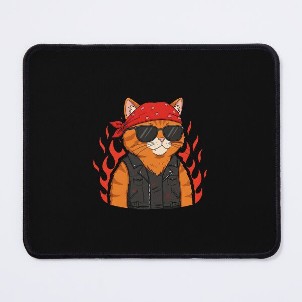 Item preview, Badass Cat Born to Ride – The Ultimate Biker Feline designed and sold by Meow Cat.