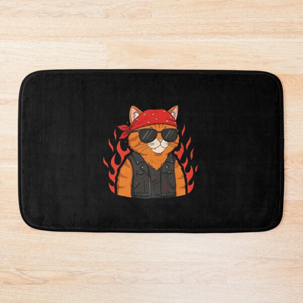 Item preview, Badass Cat Born to Ride – The Ultimate Biker Feline designed and sold by Meow Cat.