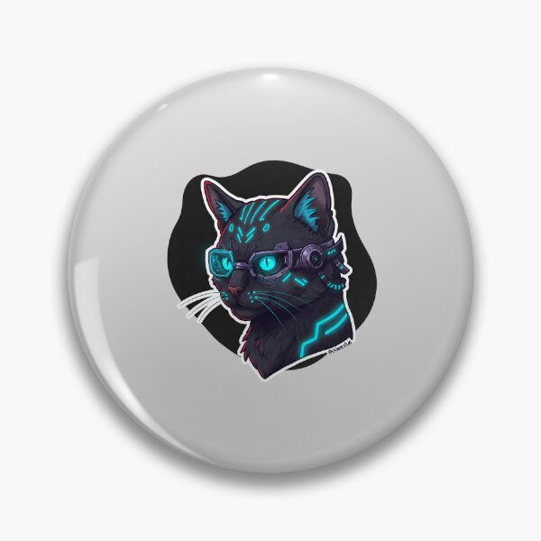 Item preview, Badass Cat Cyberpunk – Neon Feline from the Future designed and sold by Meow Cat.