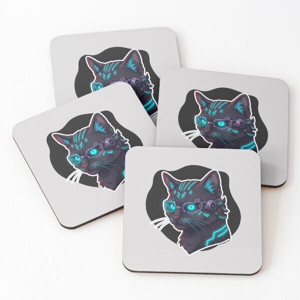 Item preview, Badass Cat Cyberpunk – Neon Feline from the Future designed and sold by Meow Cat.
