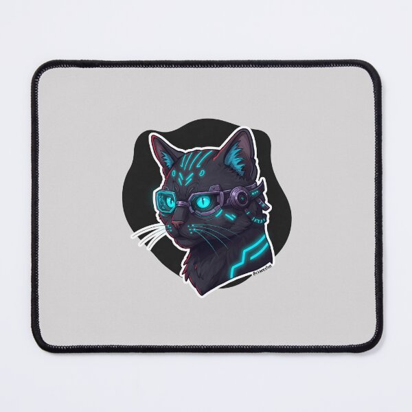 Item preview, Badass Cat Cyberpunk – Neon Feline from the Future designed and sold by Meow Cat.