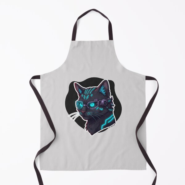Item preview, Badass Cat Cyberpunk – Neon Feline from the Future designed and sold by Meow Cat.